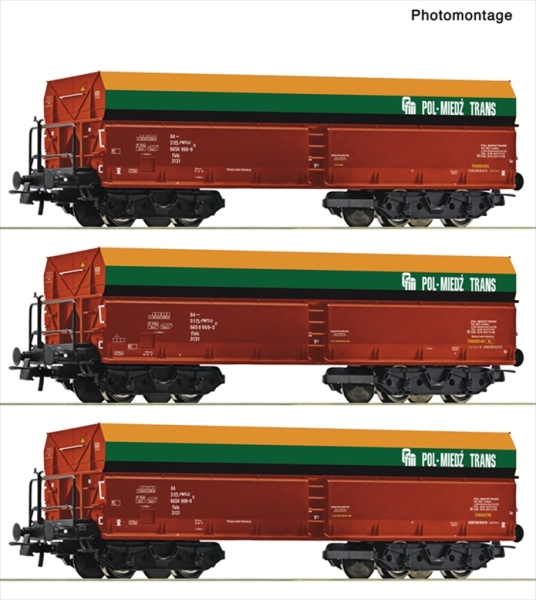 Roco 6600218 3-tlg. Set: Selbstentladewagen