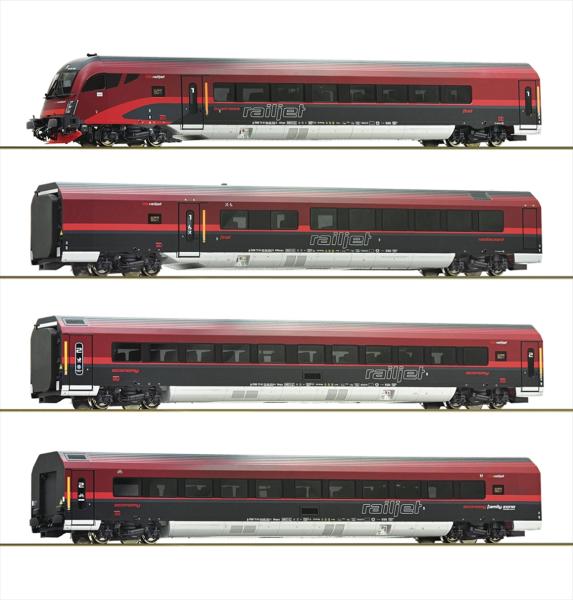 Roco 74038 4er Set Railjet ÖBB DCC       