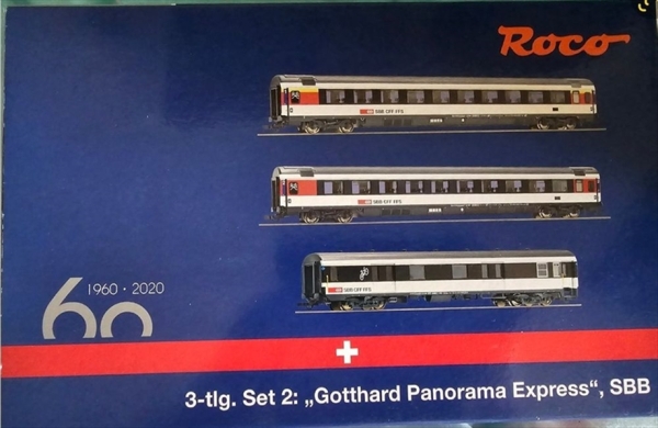 Roco 74082  3er Set EC+Packw. SBB         
